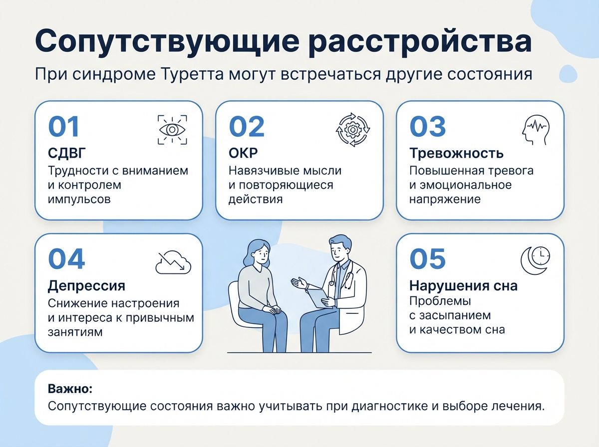 Лечение синдрома Туретта в Муслюмово инфографика